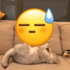小猫咪踢滴汗小黄脸表情包