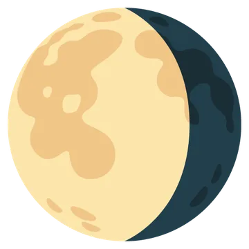 Waning gibbous moon