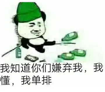 我知道你们嫌弃我.我懂.我单排