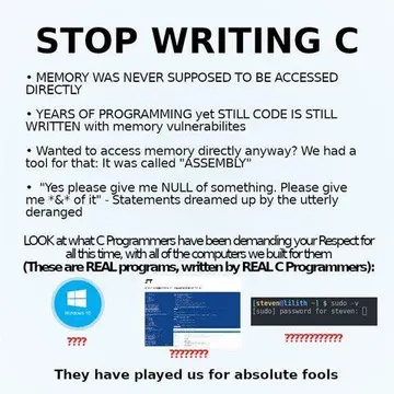 STOP WRITING C