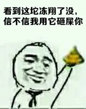 看到这坨冻翔了没？信不信我用它砸屎你