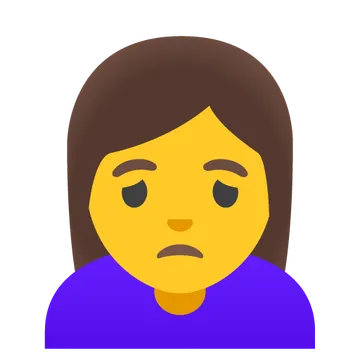 Woman frowning