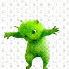 绿色外星小猫魔性跳舞gif