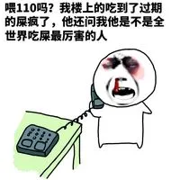 喂110吗？我楼上的吃到了过期的屎疯了，他还问我他是不是全世界吃屎最厉害的人