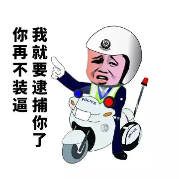 你再不装逼！我就要逮捕你了！