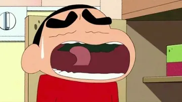 打哈欠的蜡笔小新