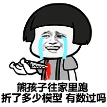 熊孩子往家里跑 折了多睡模型 有数过吗