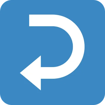 Right arrow curving left