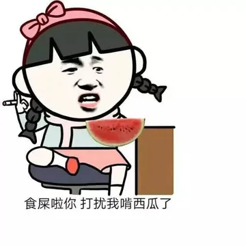 食屎啦你，打扰我啃西瓜了