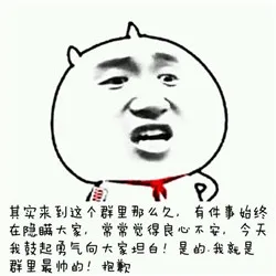 其实来到这个群里那么久，有件事始终隐瞒大家，常常觉得良心不安，今天我鼓起勇气向大家谈白。是的，我就是群里最帅的，抱歉