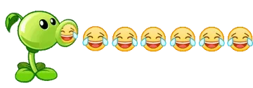 豌豆射手哭笑不得 emoji 表情包