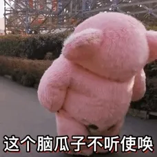 这个脑瓜子不听使唤（粉色考拉表情包）