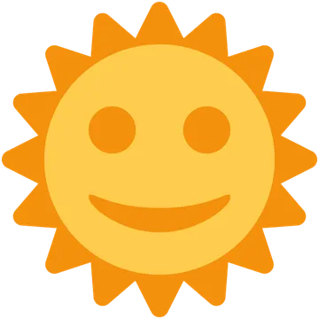 Sun with face