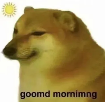Cheems goomd mornimng