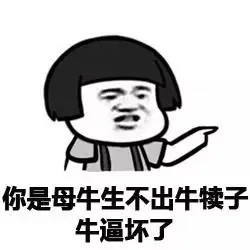 你是母牛生不出牛犊子，牛逼坏了