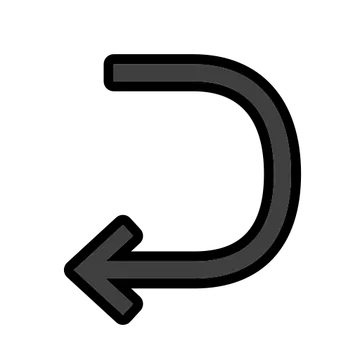 Right arrow curving left