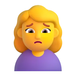Woman frowning