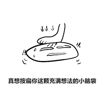 真想按扁你这颗充满想法的小脑袋