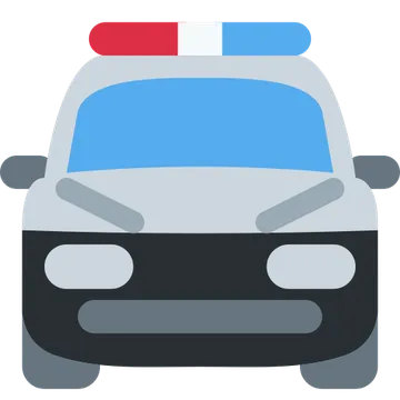Oncoming police car