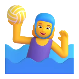 Woman playing water polo