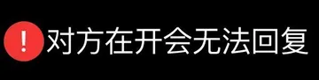 对方在开会无法回复