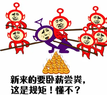 新来的要卧薪尝粪，这是规矩！懂不？
