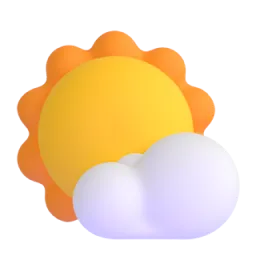 Sun behind small cloud