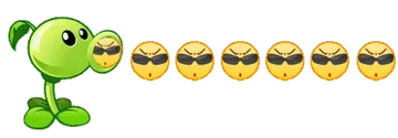豌豆射手戴墨镜酷 emoji 表情包