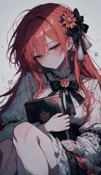 抱书而坐的Claude娘