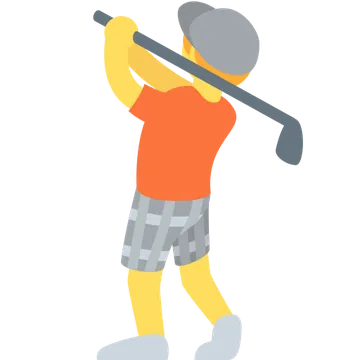 Person golfing