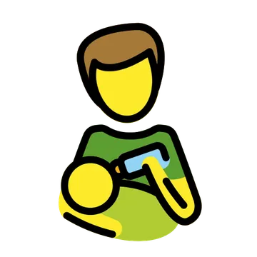 Man feeding baby