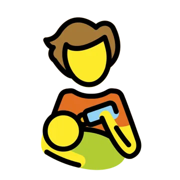 Person feeding baby
