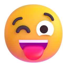 Winking face with tongue