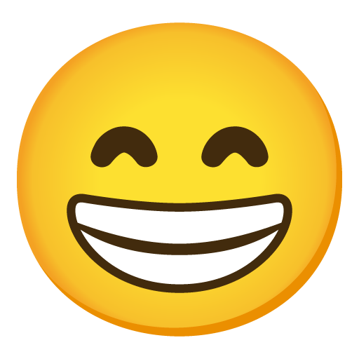 Beaming face with smiling eyes