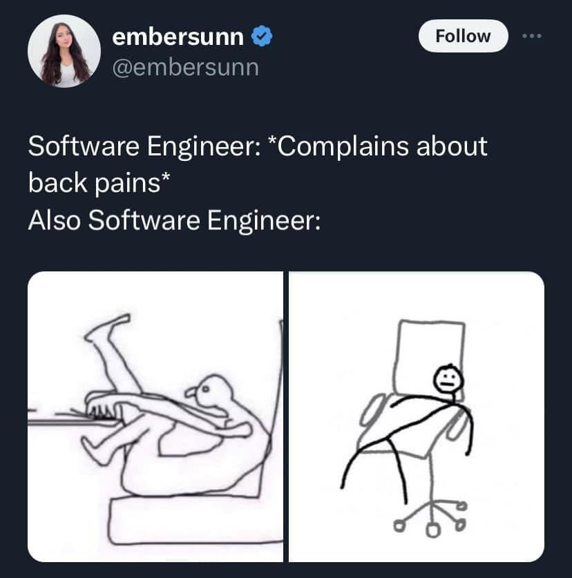 Software Engineer: Complains About Back Pains