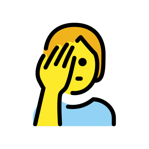Person facepalming