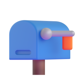 Closed mailbox with lowered flag