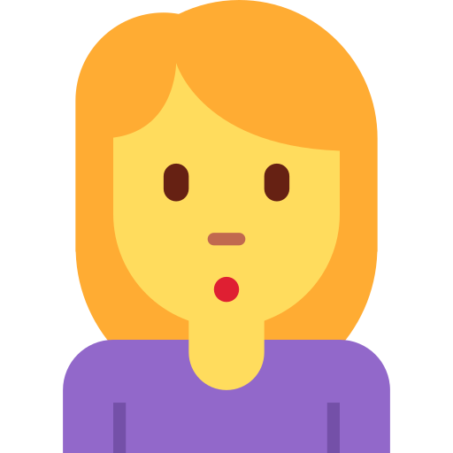 Woman pouting