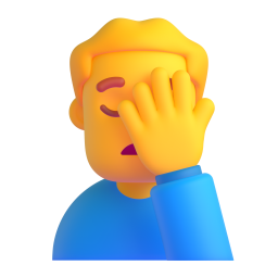 Man facepalming