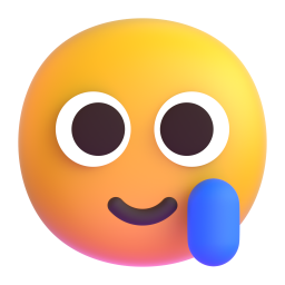 Smiling face with tear