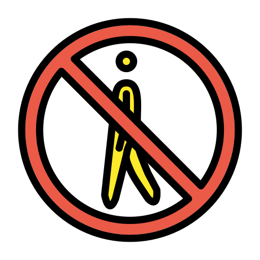 No pedestrians