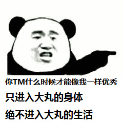 你TM什么时候才能像我一样优秀,只进入大丸的身体,绝不进入大丸的生活