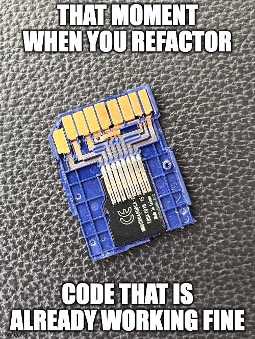 Refactoring already working code