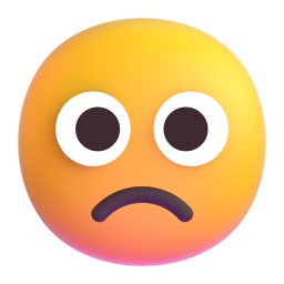Slightly frowning face