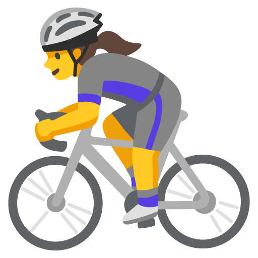 Woman biking