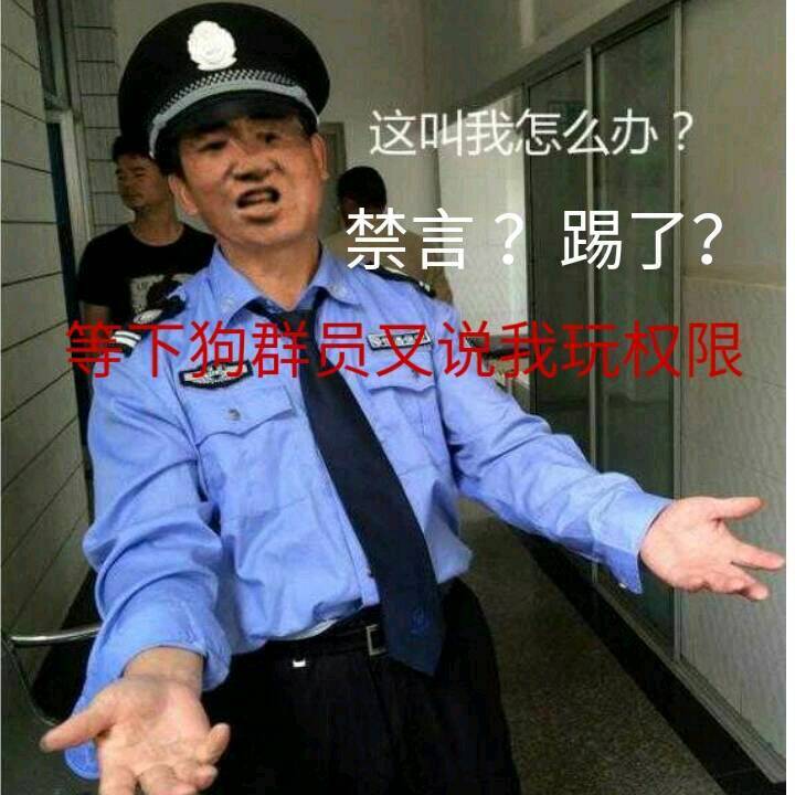 这叫我怎么办?禁言?踢了?等下狗群员又说我玩权限了!