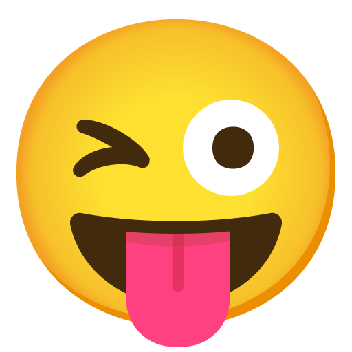 Winking face with tongue