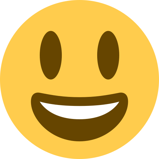 Grinning face with big eyes