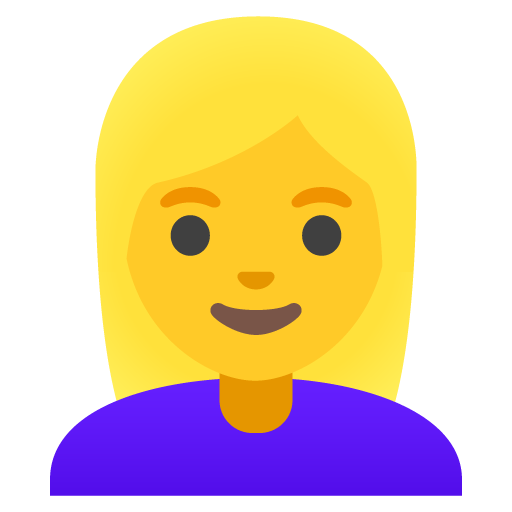 Woman: blond hair