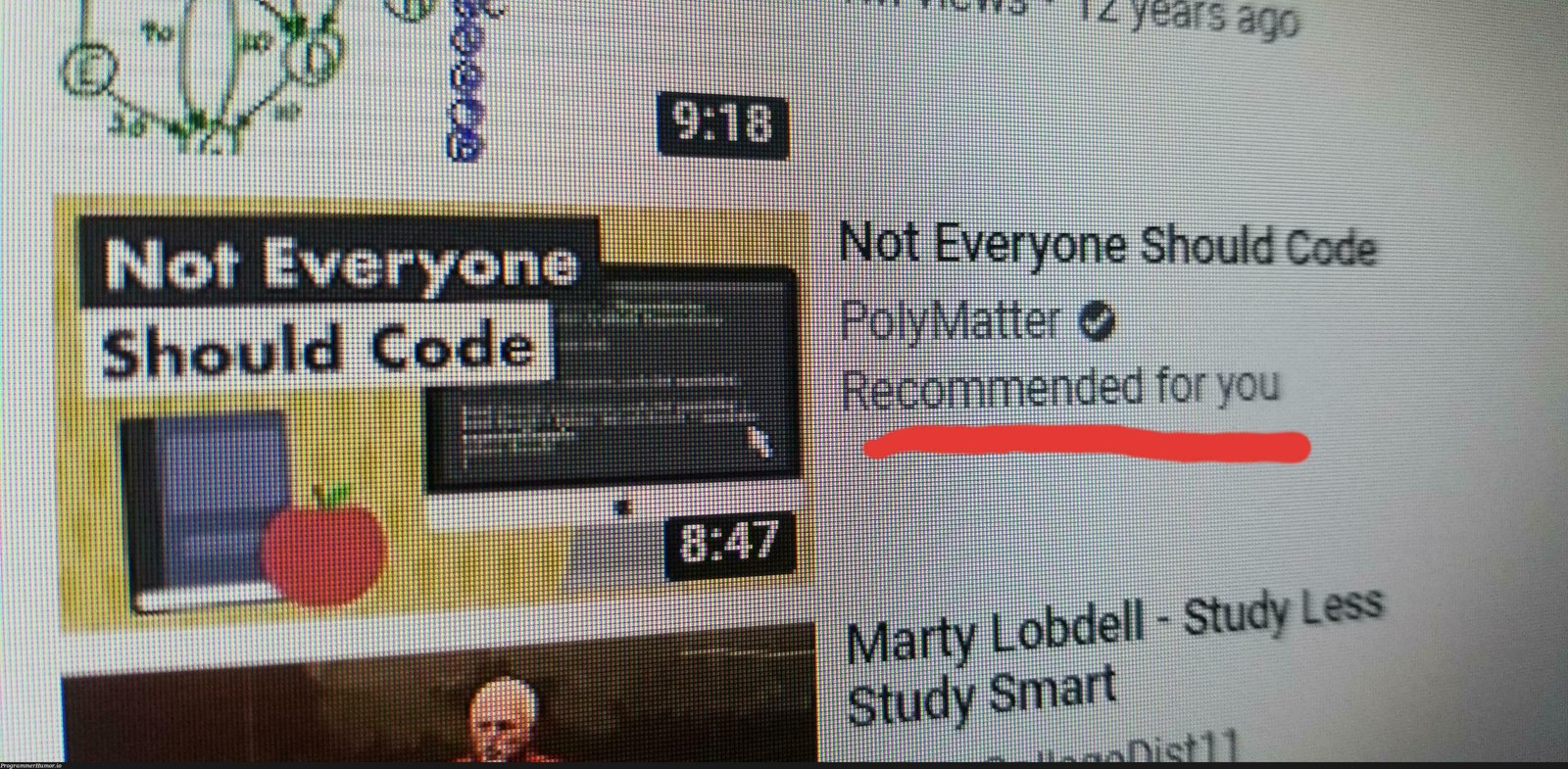 When your computer subtley hints that you suck at coding, gave me a good laugh